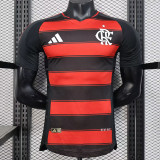25/26 Flamengo Home  Player Version Soccer Jersey(Print all sponsors、全广告）