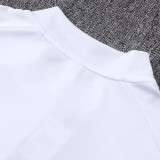 25/26 Man Utd White  Half Pull Tracksuit #B2537 (半拉链)