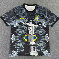 2025 Brazil Goddess Black Fans Soccer Jersey