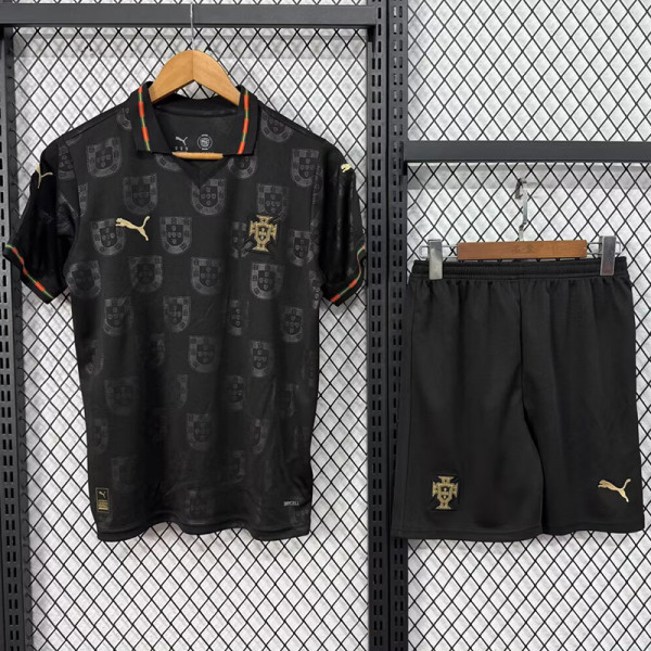 26/27 Portugal Commemorative Edition Black Kids Soccer Jersey