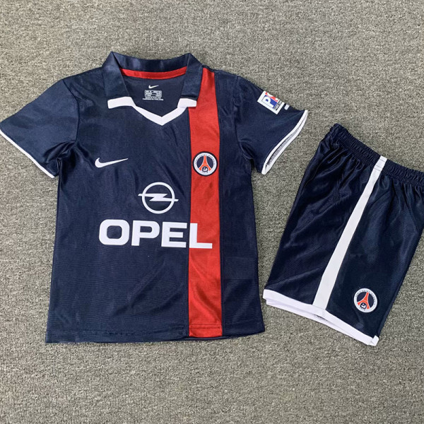 2001-2002 PSG Paris Home Kids Retro Soccer Jersey
