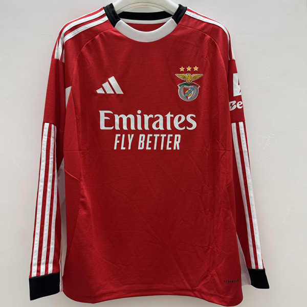 25/26 Benfica Home Long Sleeve Soccer Jersey