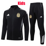 25/26 Argentina Black Kids Jacket Tracksuit#E25148童装