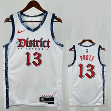 24/25 Wizards POOLE # 13 White City EditionTop Quality Hot Pressing NBA Jersey