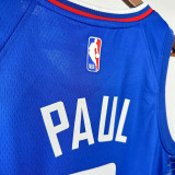 22/23 Clippers PUAL # 3 Blue Top Quality Hot Pressing NBA Jersey