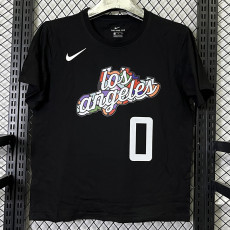 2025 T262 Clippers  WESTBROOK #0 NK Black  Pure Cotton  T-shirt