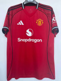 25/26 Man Utd Home 1:1Fans Soccer Jersey