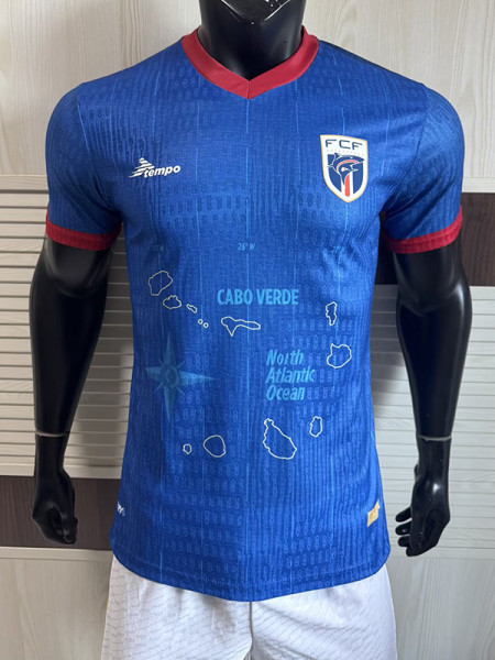 25/26 Cape Verde Blue Player Version Soccer Jersey