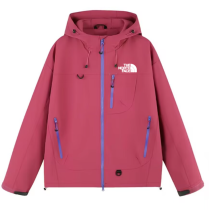 25/26 New THE NORTH FACE Dark Pink Hooded Waterproof Windbreaker#防水