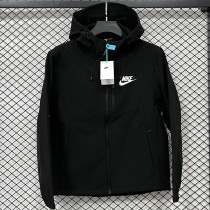 25/26 NK Black Thickened Assault  Hooded Windbreaker# RK1102 (加厚冲锋衣）