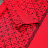 25-26 PSG Red Ｇrid Half Pull Tracksuit (半拉链)