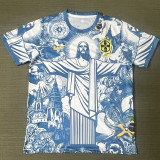 2025 Brazil Jesus Blue Goddess Fans Soccer Jersey