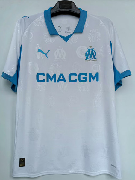 25/26  Marseille Home 1:1 Fans Soccer Jersey