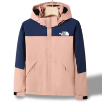 25/26 New THE NORTH FACE Pink Blue Color Matching Hooded Waterproof Assault Suit#防水