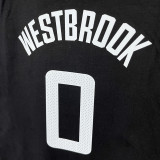 2025 T262 Clippers  WESTBROOK # 0  Pure Cotton  Black T-shirt