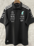 2025 F1 Mercedes Black Polo Racing Suit(翻领)