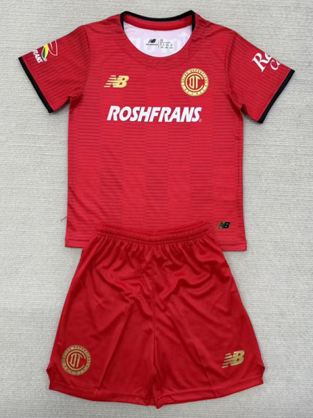25/26  Toluca CD Home Kids Soccer Jersey