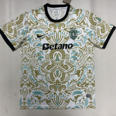 25/26 Sporting Lisbon Ｗhite Ｆlowers Training Shirts