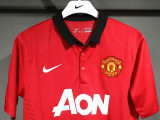 2013/2014 Man Utd Home  Player Version Retro Soccer Jersey球员