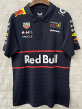 2025 Red Bull Black Polo  Racing Suit (翻领)