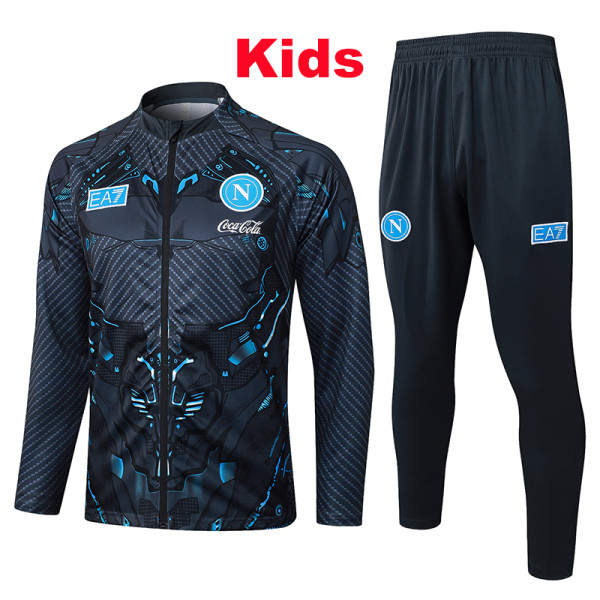 25/26 Napoli Black Inkjet Kids Jacket Tracksuit#E25161童装