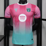 25/26 BAR  Special Edition Pink & Green Player Version Soccer Jersey(白胸花）