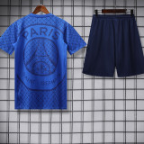 25-26 PSG Grid Tower Blue Training Short Suit