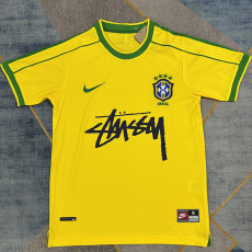 1998 Brazil Home Signature Retro Soccer Jersey