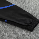 25/26 Marseille Black Hooded Windbreaker Tracksuit