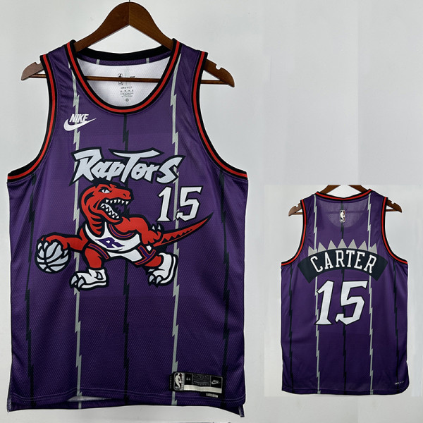 25/26 Raptors CARTER # 15 Purple Retro Edition Top Quality Hot Pressing NBA Jersey