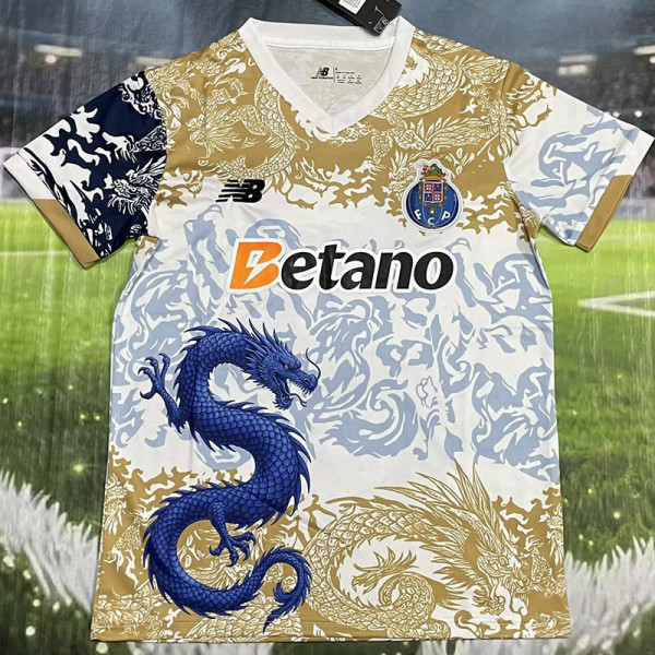 25/26 Porto Yellow &White Dragon Edition Fans Soccer Jersey
