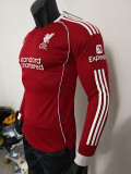 25/26  LIV Home  Long Sleeve  Player Version Soccer Jersey