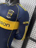 25/26  Boca Juniors Home Player Version  Long Sleeve Soccer Jersey（两袖CETROGAR)