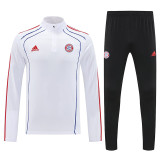 25/26 Bayern White  Half Pull Tracksuit  (半拉链)