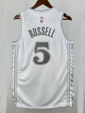 24/25 Dallas Mavericks RUSSELL #5 White City EditionTop Quality Hot Pressing NBA Jersey