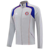 25/26 Bayern Grey White Retro Windbreaker Tracksuit