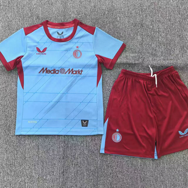 25/26 Feyenoord Away Kids  Soccer Jersey