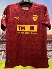 25/26 Valencia Away Fans Soccer Jersey (广告版)