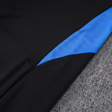 25/26  Man Utd Black  Jacket Tracksuit#A2526（蓝色侧边）