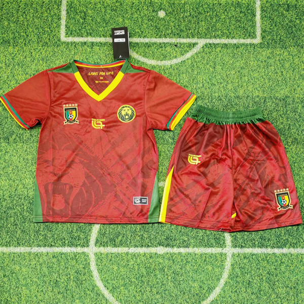 25/26 Cameroon Away  Kids Soccer Jersey