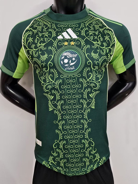 25/26 Algeria Green  Player Version Soccer Jerse#A37