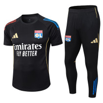 25/26 Lyon Black Player Version Training shirts &Black pants