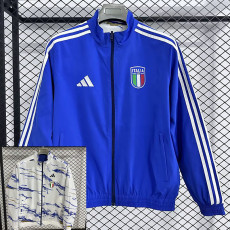 25-26 Italy White & Blue Double Sided Windbreaker (双面风衣)