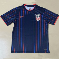 25/26 USA  Away Fans Soccer Jersey(With stars)(带四星）