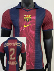 25/26  BAR Home Co branded Edition  Player Version   Soccer Jersey(背后广告#2）