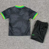 25/26 Brazil Dove Of Peace Black Kids  Soccer Jersey
