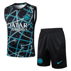 25/26 INT Black Starry Sky Inkjet Tank top and shorts suit#D25122