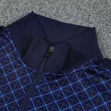 25-26 PSG Grid Pattern Royal Blue Jacket Tracksuit