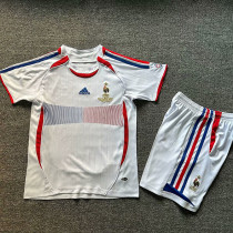 2006 France Home Kids Retro Soccer Jersey