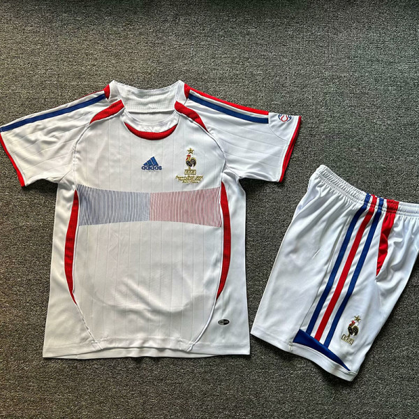 2006 France Home Kids Retro Soccer Jersey